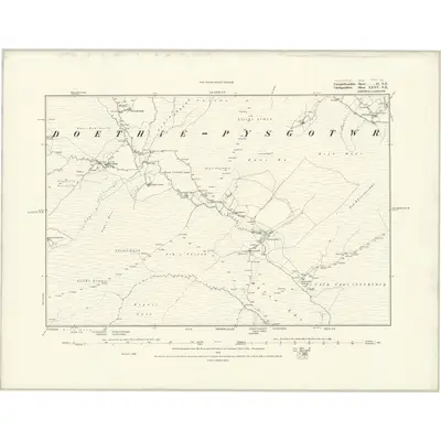 1886 Map of Cardiganshire XXXV.NE, 1888 Print
