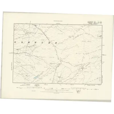 1886 Map of Cardiganshire XXXV.NW, 1888 Print