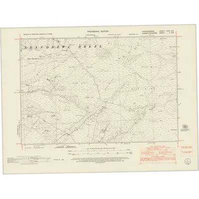 1948 Map of Cardiganshire XXXV.NW, 1952 Print