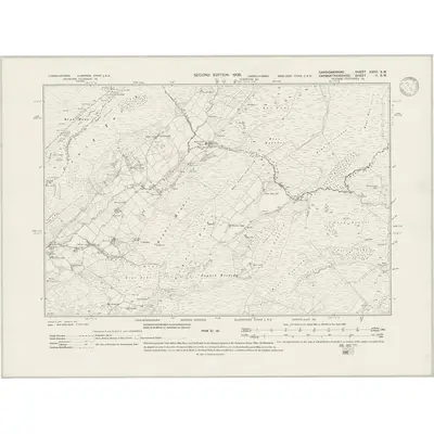 1904 Map of Cardiganshire XXXV.SW, 1946 Print