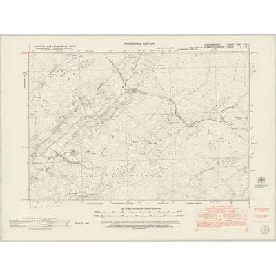 1948 Map of Cardiganshire XXXV.SW, 1952 Print