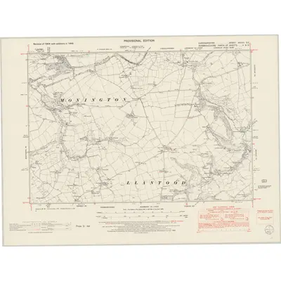 1948 Map of Cardiganshire XXXVII.SE, 1953 Print