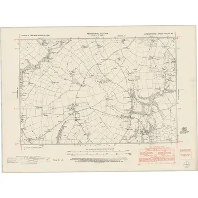 1948 Map of Cardiganshire XXXVIII.NE, 1953 Print