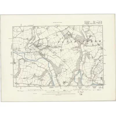 1887 Map of Cardiganshire XXXVIII.SE, 1889 Print