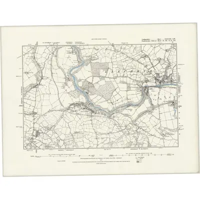 1887 Map of Cardiganshire XXXVIII.SW, 1889 Print