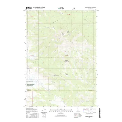 2017 Map of Caribou Mountain, 2017 Print