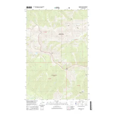 2017 Map of Caribou Peak, 2017 Print