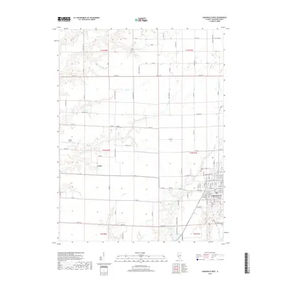 2018 Map of Carlinville West, 2018 Print