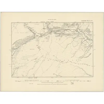 1886 Map of Carmarthenshire IX.NE, 1887 Print