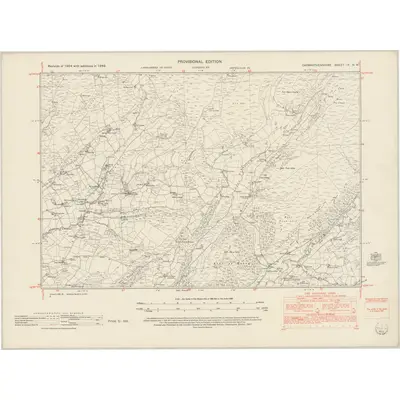 1948 Map of Carmarthenshire IX.NW, 1952 Print