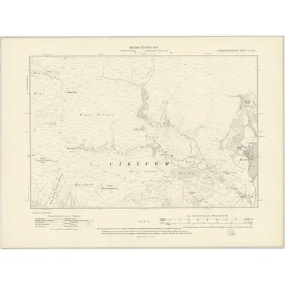1904 Map of Carmarthenshire IX.SE, 1907 Print