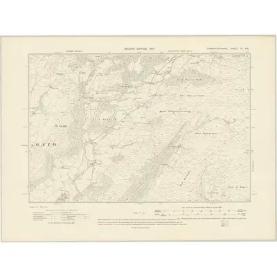 1904 Map of Carmarthenshire IX.SW, 1907 Print