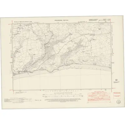 1948 Map of Carmarthenshire LI.NW, 1953 Print