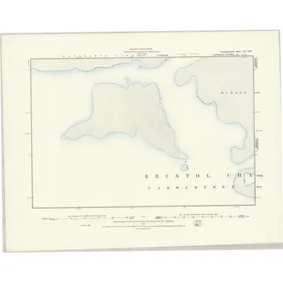 1887 Map of Carmarthenshire LII.SW, 1888 Print