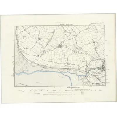1879 Map of Carmarthenshire LIII.NW, 1888 Print