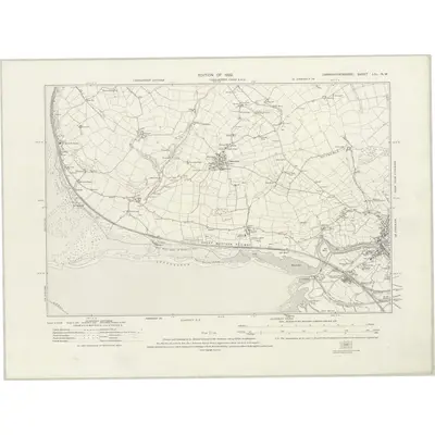 1913 Map of Carmarthenshire LIII.NW, 1922 Print