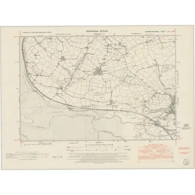 1948 Map of Carmarthenshire LIII.NW, 1953 Print