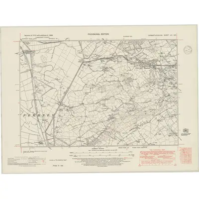 1938 Map of Carmarthenshire LIII.SE, 1948 Print