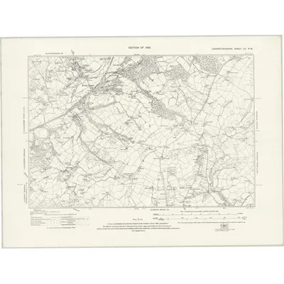 1913 Map of Carmarthenshire LIV.NW, 1922 Print