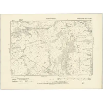 1905 Map of Carmarthenshire LIV.SW, 1907 Print