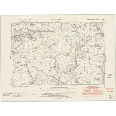 1948 Map of Carmarthenshire LIV.SW, 1953 Print