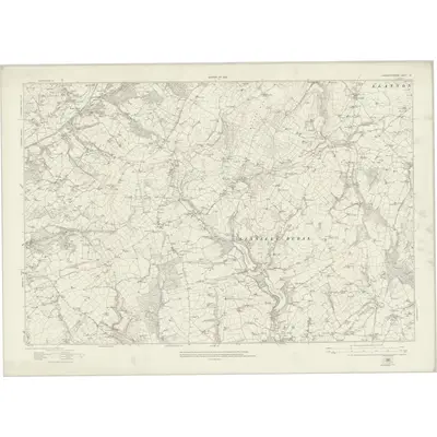 1913 Map of Carmarthenshire LIV, 1922 Print