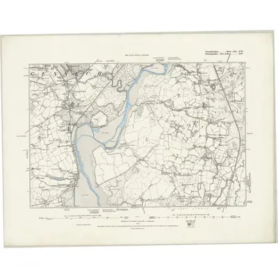 1875 Map of Carmarthenshire LIX.NW, 1889 Print