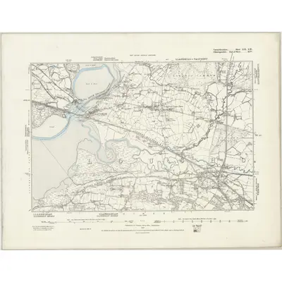 1876 Map of Carmarthenshire LIX.SW, 1889 Print