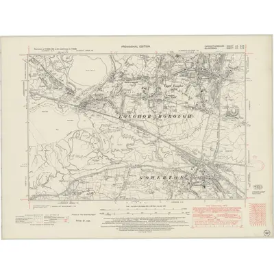 1938 Map of Carmarthenshire LIX.SW, 1948 Print