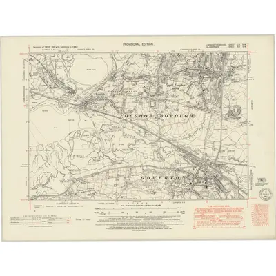 1948 Map of Carmarthenshire LIX.SW, 1951 Print