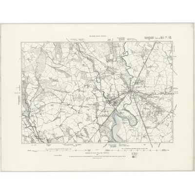 1876 Map of Carmarthenshire LV.SW, 1889 Print