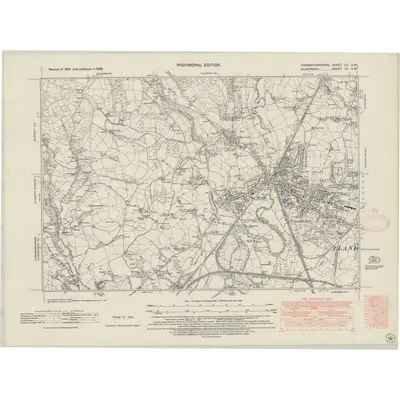 1938 Map of Carmarthenshire LV.SW, 1948 Print