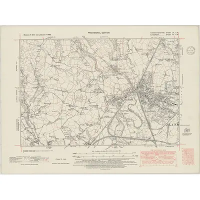 1938 Map of Carmarthenshire LV.SW, 1948 Print