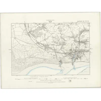 1879 Map of Carmarthenshire LVII.NE, 1889 Print