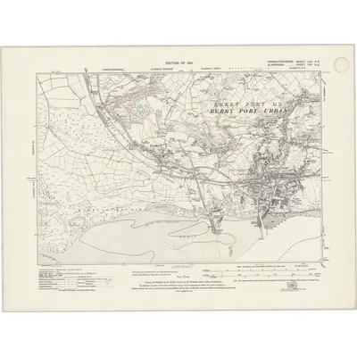 1913 Map of Carmarthenshire LVII.NE, 1946 Print