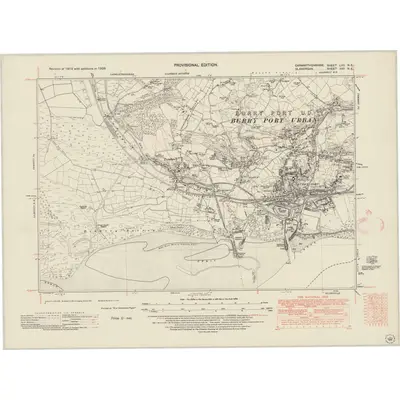 1938 Map of Carmarthenshire LVII.NE, 1948 Print