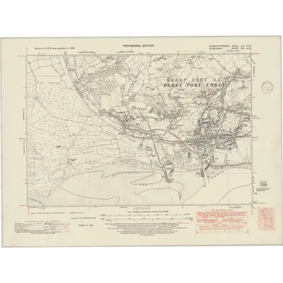 1938 Map of Carmarthenshire LVII.NE, 1948 Print