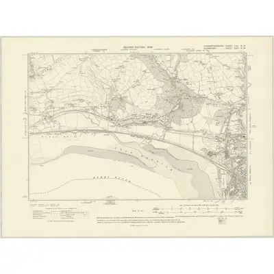 1905 Map of Carmarthenshire LVIII.NW, 1908 Print