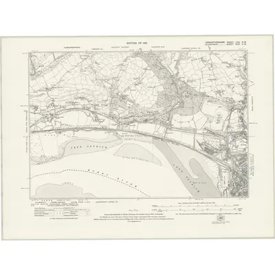1913 Map of Carmarthenshire LVIII.NW, 1921 Print