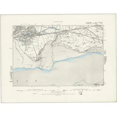1878 Map of Carmarthenshire LVIII.SE, 1889 Print