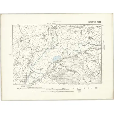 1886 Map of Carmarthenshire VII.NE, 1888 Print