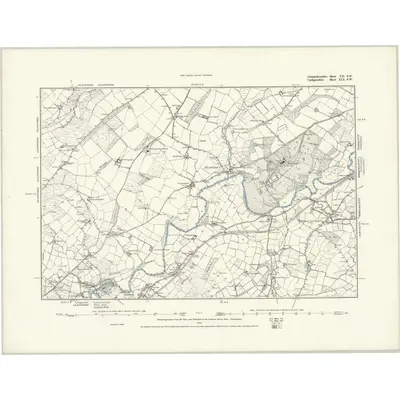 1886 Map of Carmarthenshire VII.SW, 1888 Print