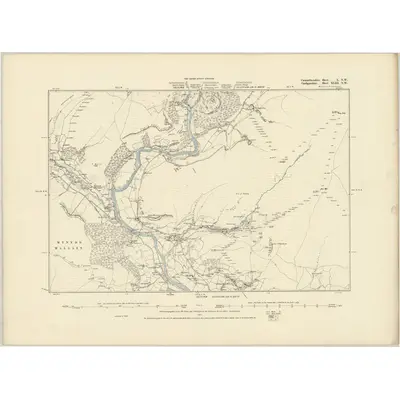 1886 Map of Carmarthenshire X.NW, 1887 Print