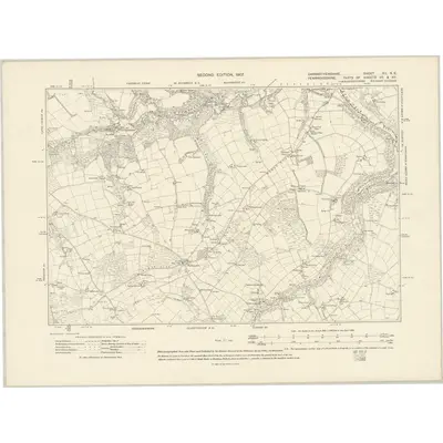 1904 Map of Carmarthenshire XII.SE, 1907 Print