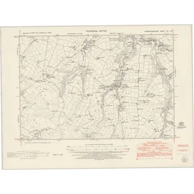 1948 Map of Carmarthenshire XIII.SE, 1953 Print
