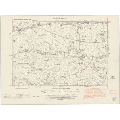 1948 Map of Carmarthenshire XL.NW, 1953 Print