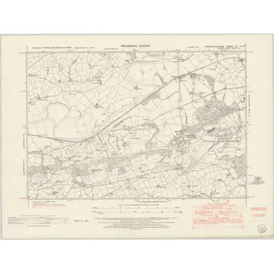 1948 Map of Carmarthenshire XLI.NW, 1953 Print