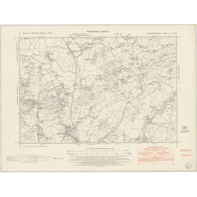 1948 Map of Carmarthenshire XLI.SE, 1953 Print
