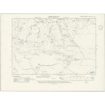 1903 Map of Carmarthenshire XLII.NE, 1946 Print
