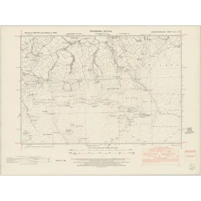 1948 Map of Carmarthenshire XLII.NE, 1953 Print